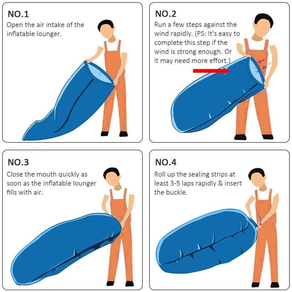 Inflatable sofa for camping, shown in an outdoor setup Inflatable sofa for camping, shown in an outdoor setup
